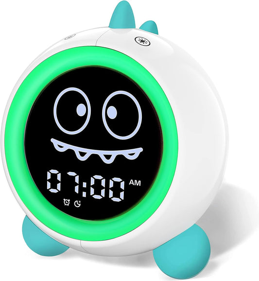 Kids Alarm Clock with Night Lights and Sound Machine for Toddlers