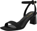 Wide Width Heels for Women Dress Shoes 2.64in Chunky Block Heel