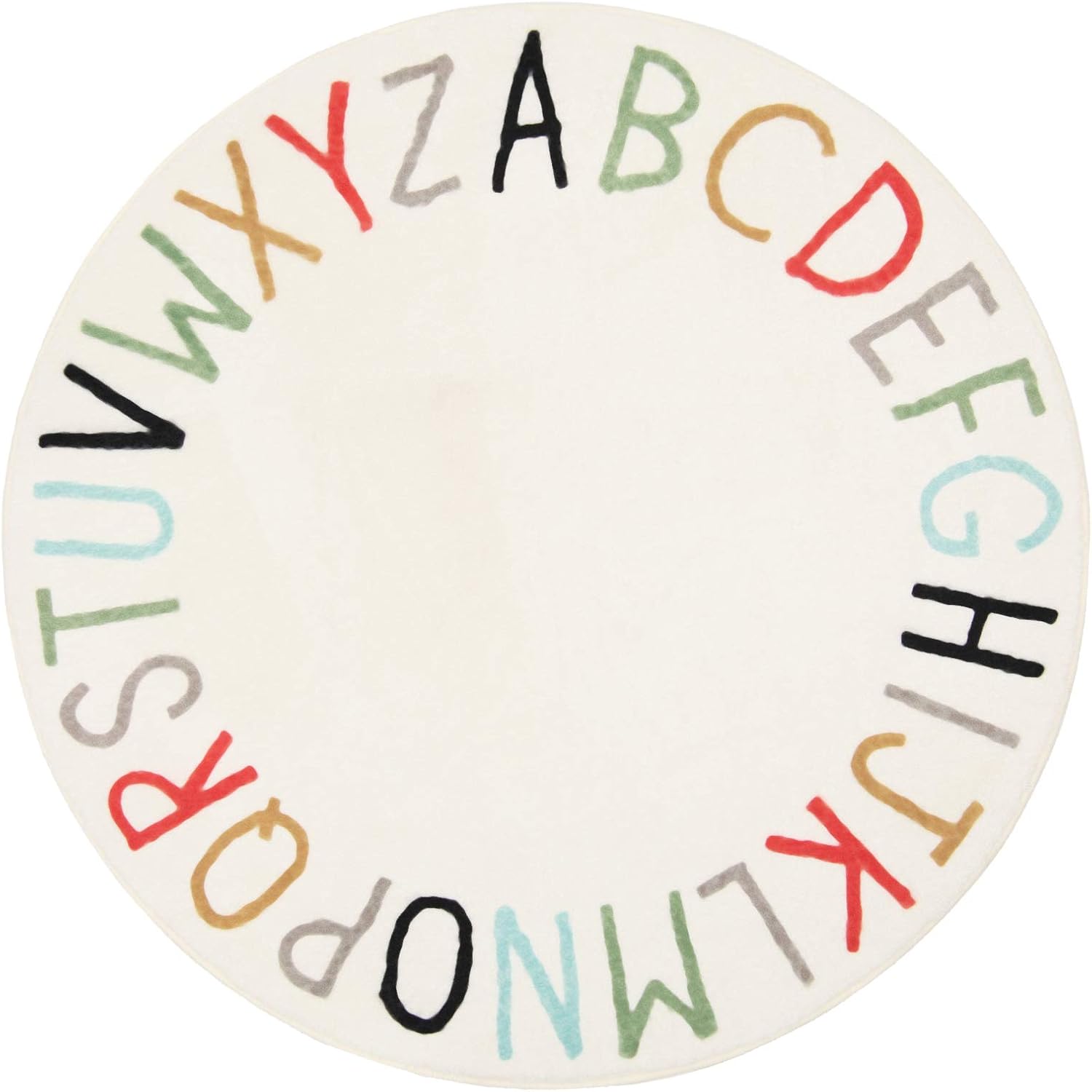 Topotdor Rainbow Round Kids Play Rug for Fun and Learning