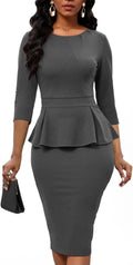 Women's Bodycon Pencil Dress for Work and Church - Midi Sheath Fit
