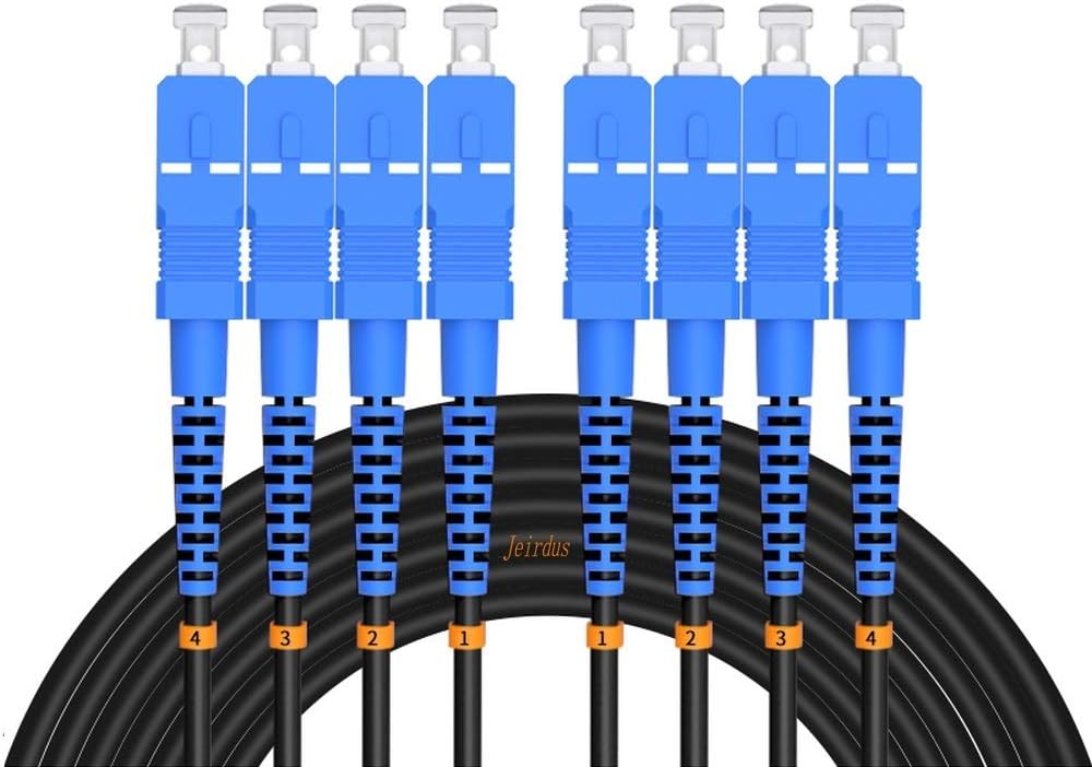 15Meters 49ft SC to SC Outdoor Armored 4 Core Fiber Optic Cable