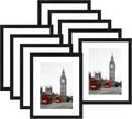 11x14 Picture Frame Set of 9 - Black Gallery Wall Frames