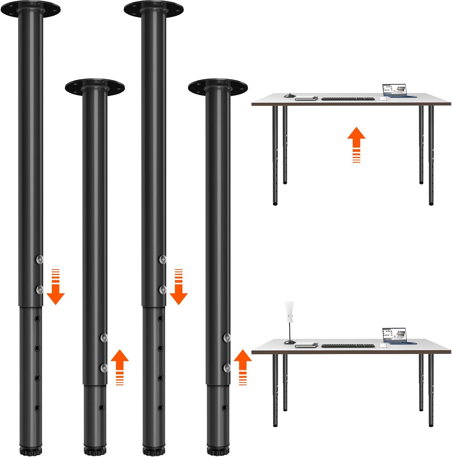 Adjustable Metal Table Legs for DIY Furniture Projects