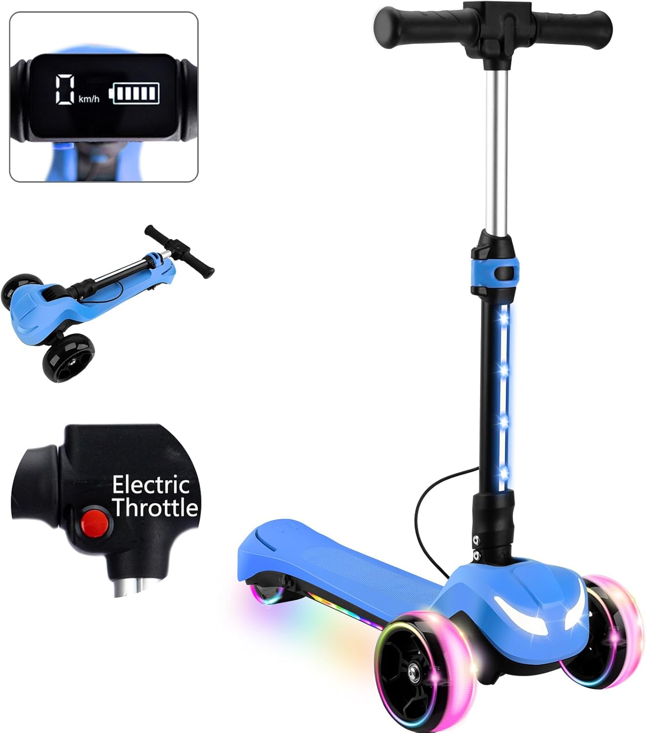 24V Electric Scooter for Kids with Powerful Motor and Bluetooth