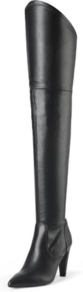 DREAM PAIRS Thigh High Boots Over The Knee Heels - Sleek Pointed Toe 3