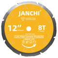 12-Inch 8T PCD Tip Hardie Fiber Cement Saw Blade - Long Lasting Cuts