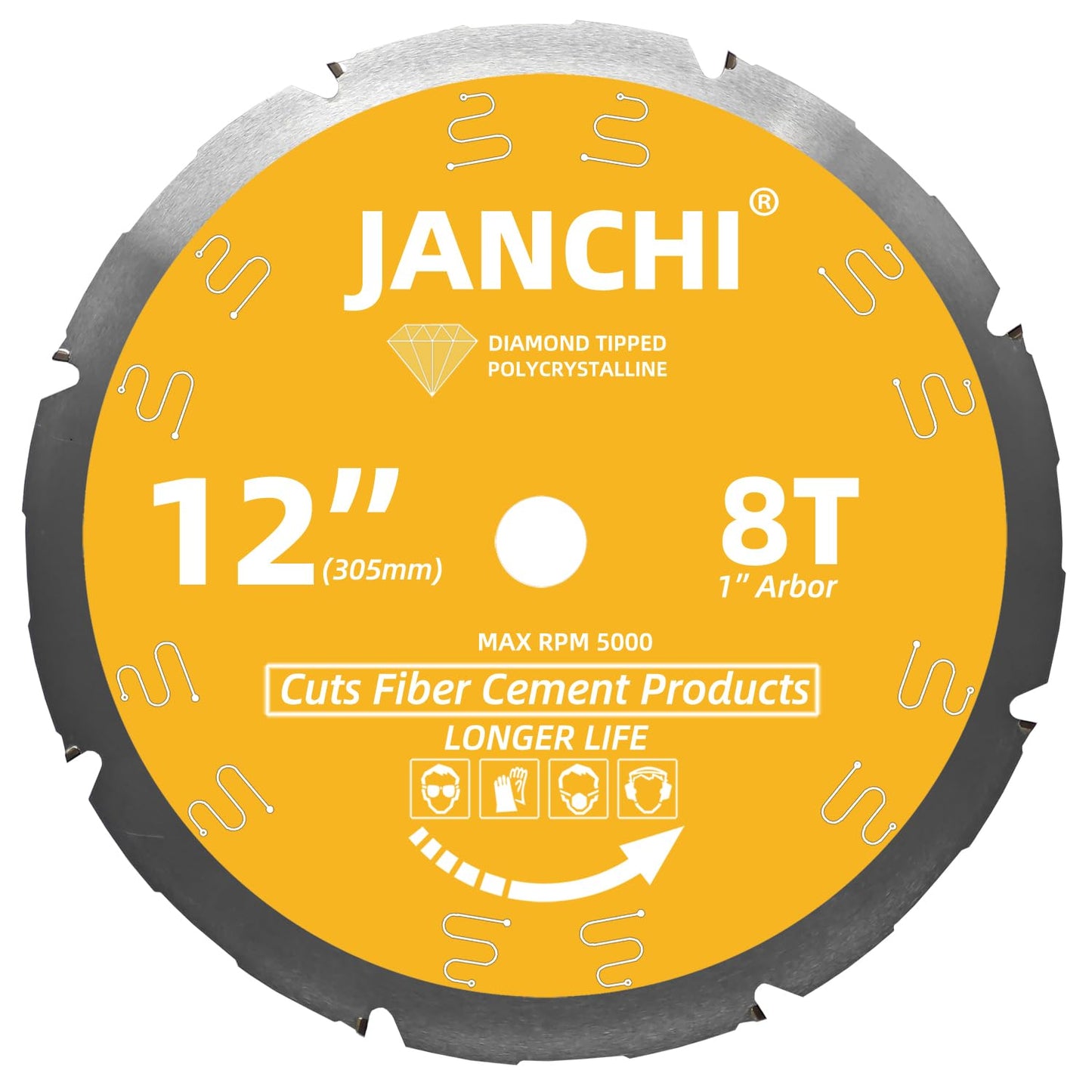 12-Inch Polycrystalline Diamond Tipped Saw Blade for Flooring
