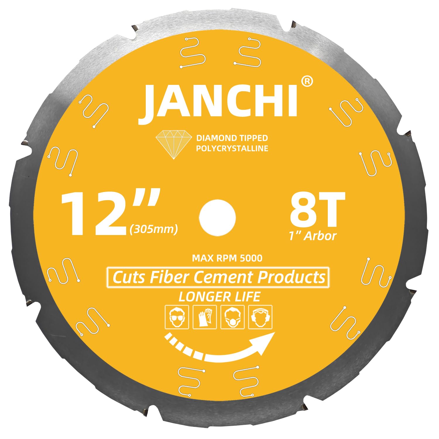 12-Inch Polycrystalline Diamond Tipped Saw Blade for Flooring