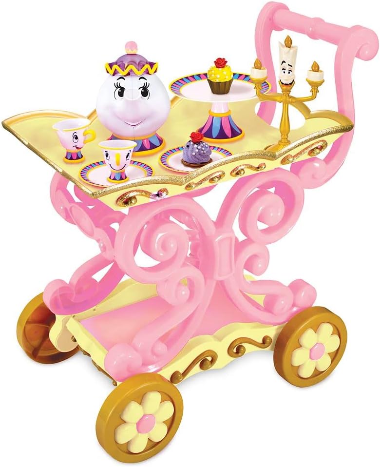 Disney Princess Beauty and The Beast Tea Cart Set for Kids