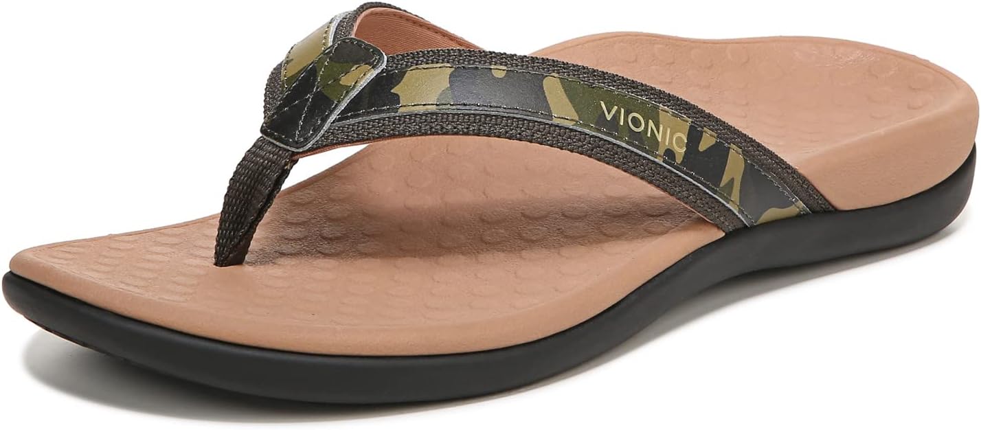 Vionic Womens Flats with Camo Print for Everyday Comfort