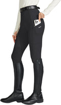 Willit Women's Horse Riding Pants Knee-Patch Breeches - Zip Pockets