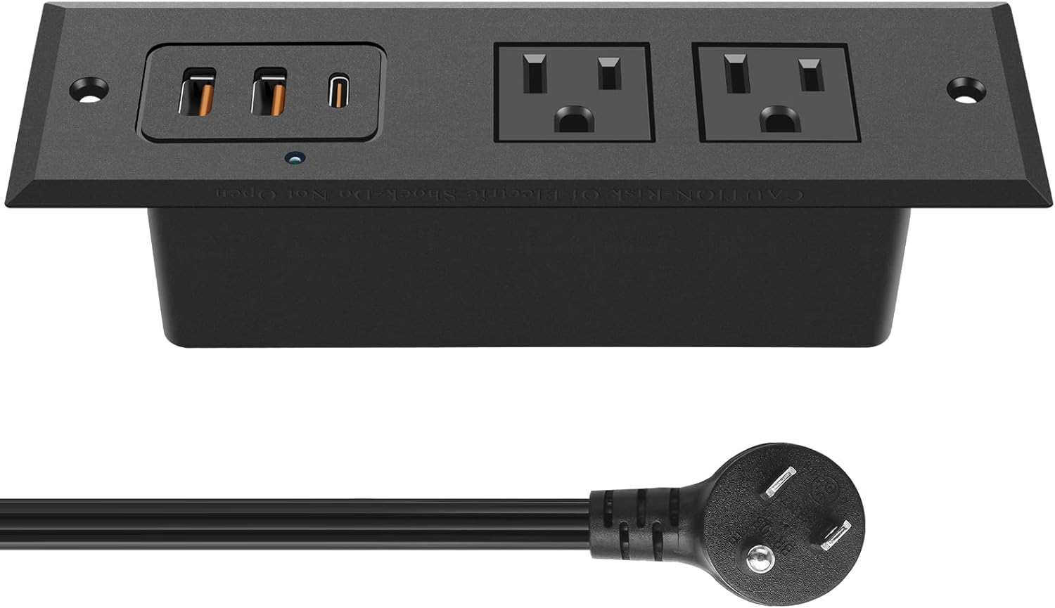 CCCEI Recessed Power Strip with USB C and A Ports for Fast Charging
