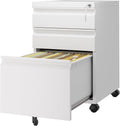 3 Drawer Mobile File Cabinet with Lock - Under Desk Vertical File