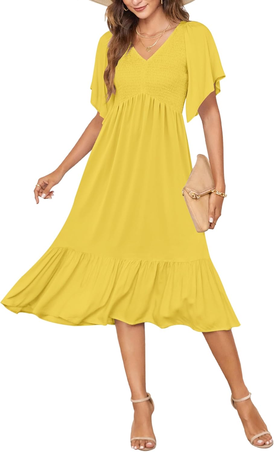 AUSELILY Women's Summer Empire Waist Dress for Every Occasion