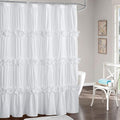 Deluxe Victorian Ruffle Shower Curtain - Elegant & Handcrafted