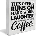Coworker Gift Wooden Box Sign 5 x 5 in - Funny Office Desk Decor