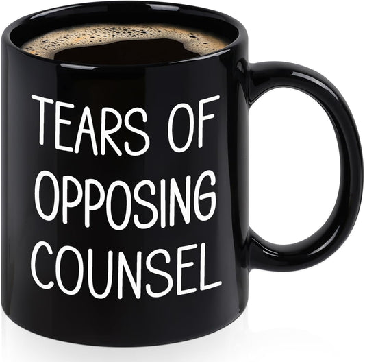 Opposing Counsel Tears Lawyer Mug, Law School Grad Gift