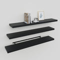 Floating Shelves for Wall Set of 3 36in Black Floating Shelves