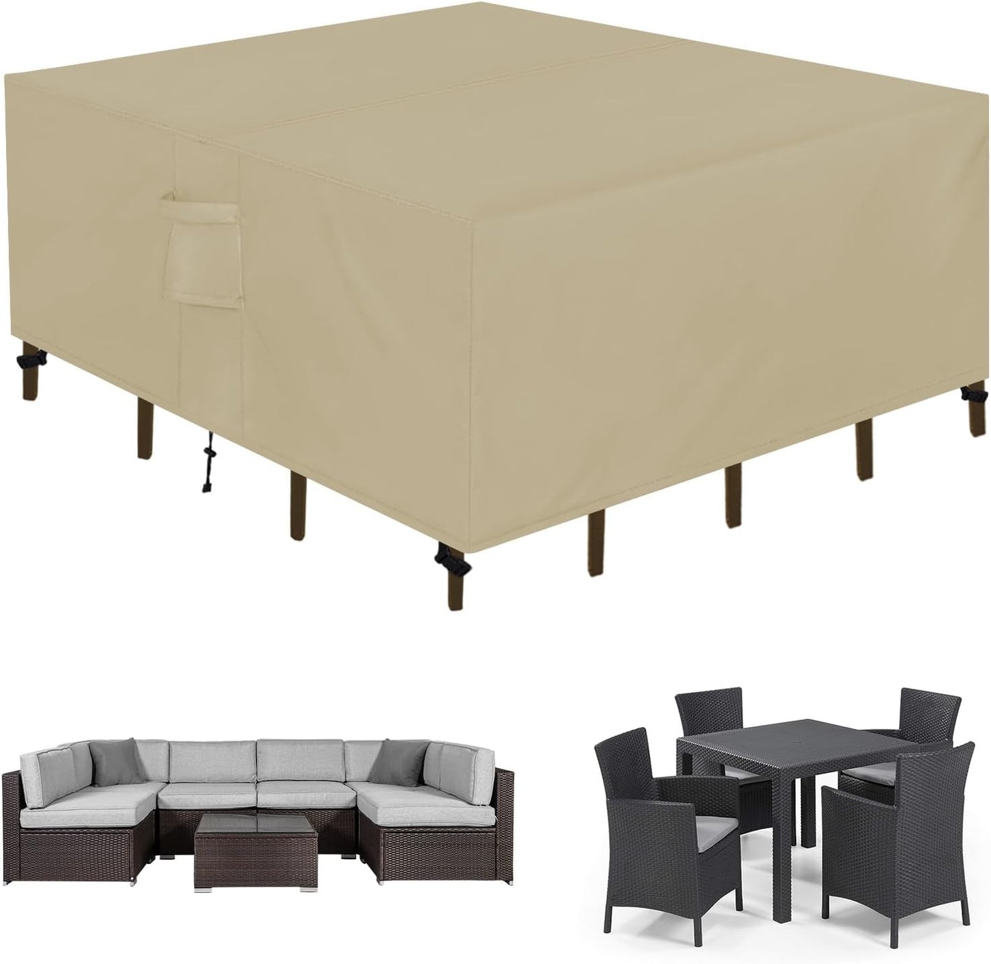 Easy-Going Square Patio Furniture Cover for Outdoor Protection