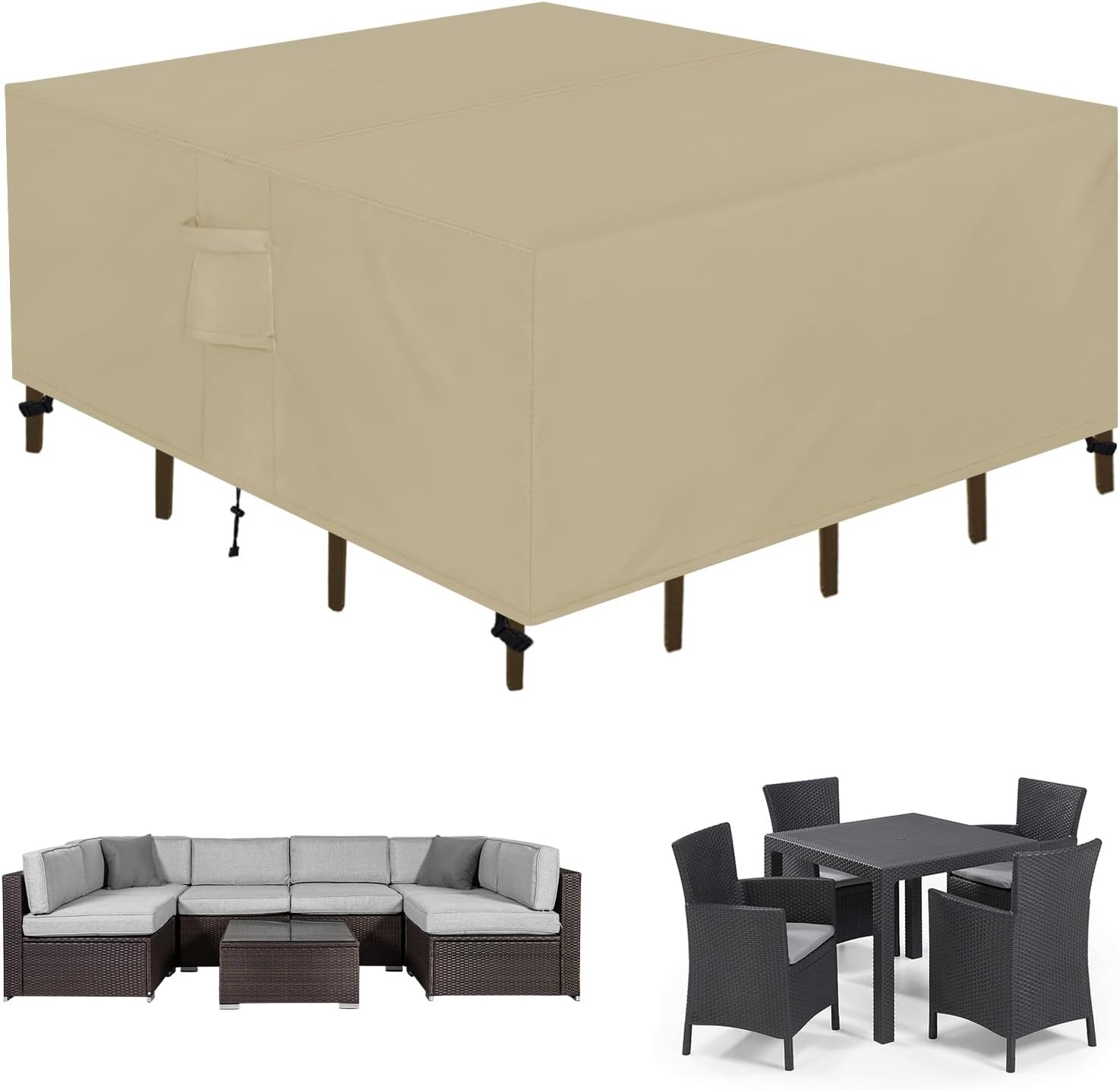 Easy-Going Square Patio Furniture Cover for Outdoor Protection