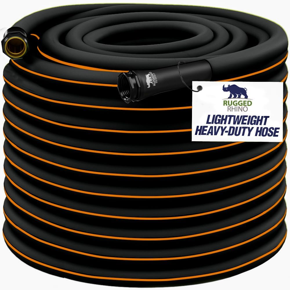 Rugged Rhino Heavy Duty Garden Hose 100ft for All Weather Use