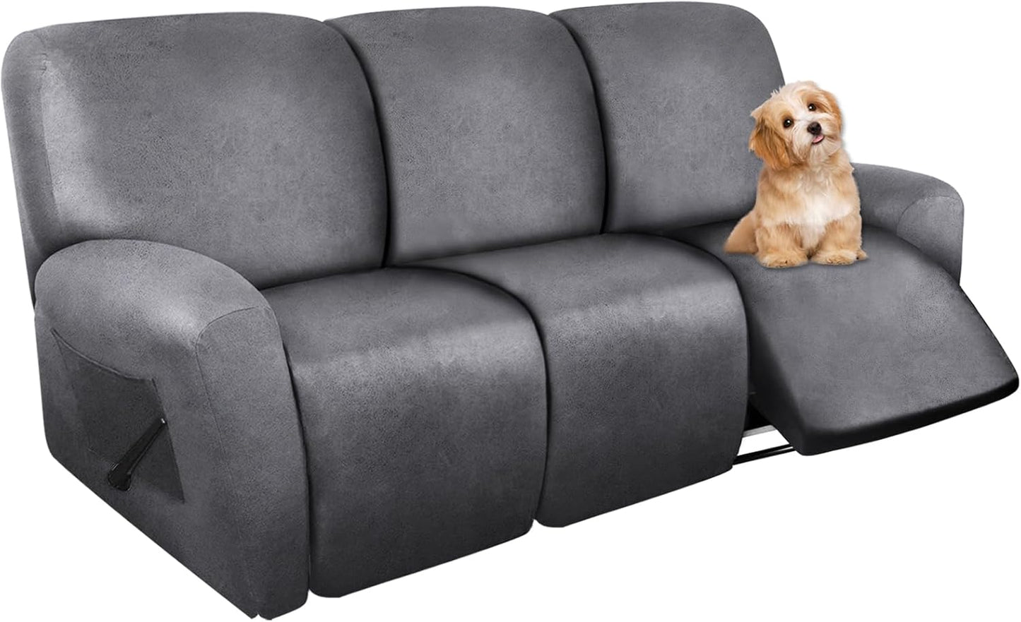 Molasofa Recliner Sofa Covers - Stretch Leather Like Couch Covers