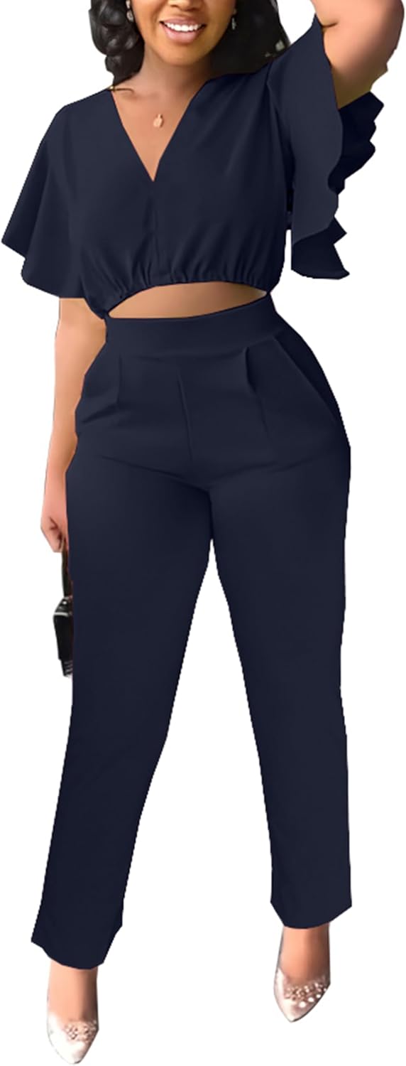 Fooullaide Womens Summer 2 Piece Outfit Set for Beach Vacations