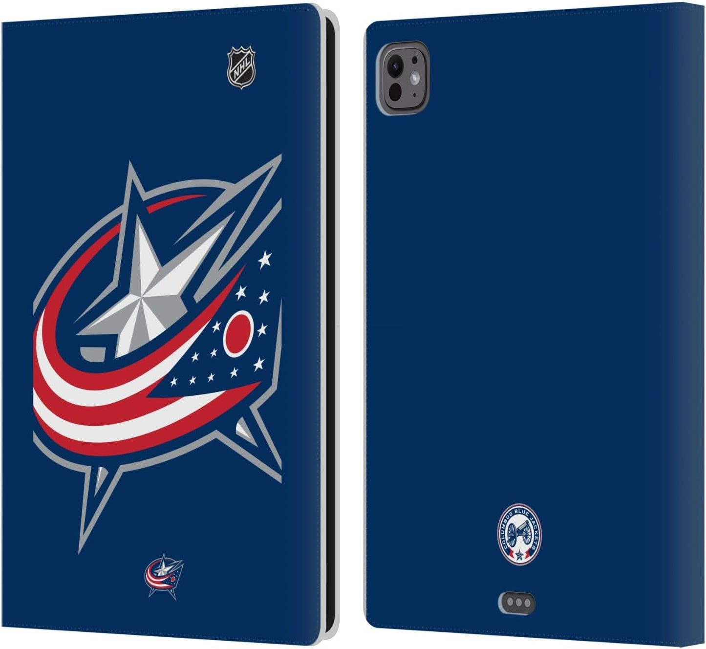 NHL Oversized Columbus Blue Jackets Leather Wallet Case for iPad Pro