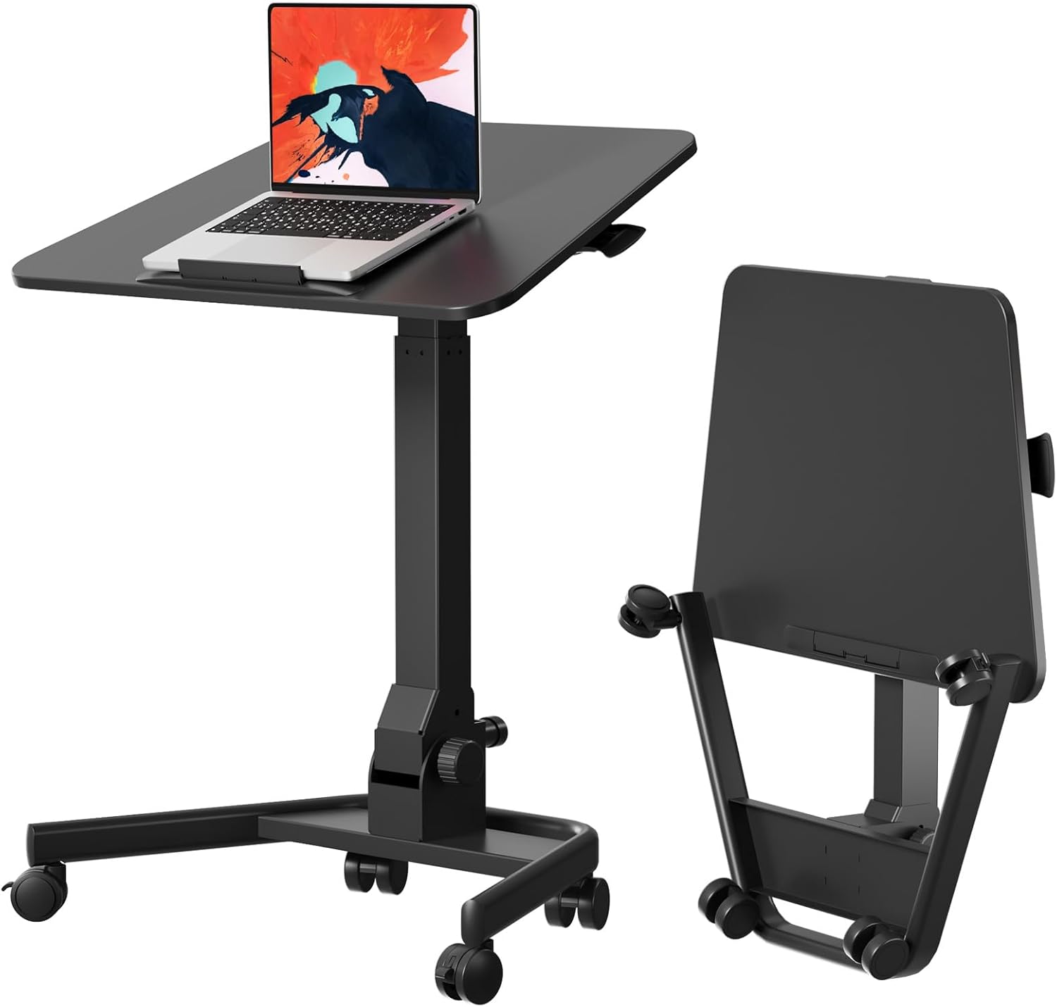 Pneumatic Sit-Stand Desk - Portable & Tiltable!
