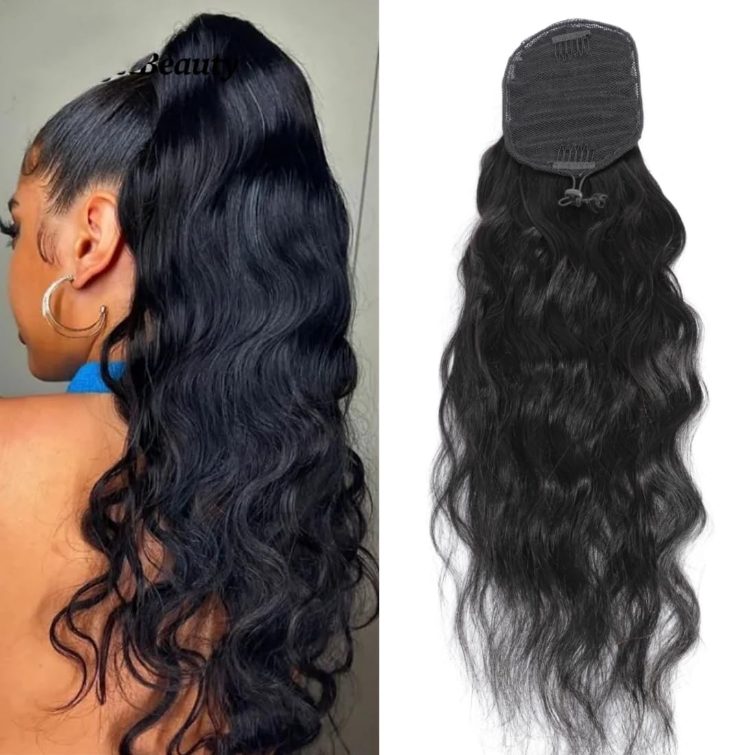 LUMIERE Ponytail Extension for Black Women - 20in Remy Hair
