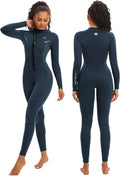 2mm Front Zip Full Body Wetsuit for Men and Women - Seaskin Warmth