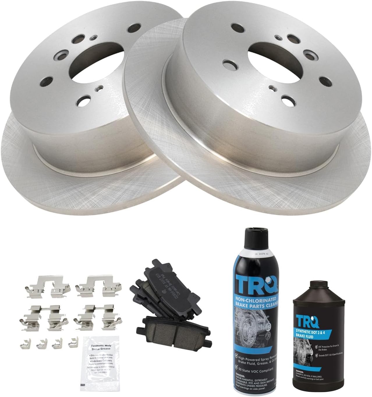TRQ Rear Brake Pad & Rotor Kit for 2004-2009 Lexus & Toyota