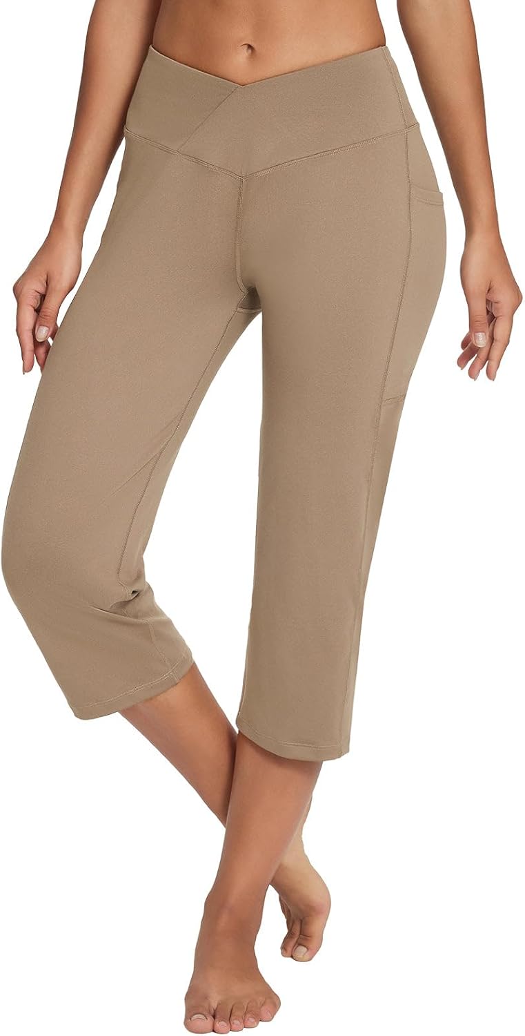 Baleaf Womens Yoga Capri Pants for Comfort and Style