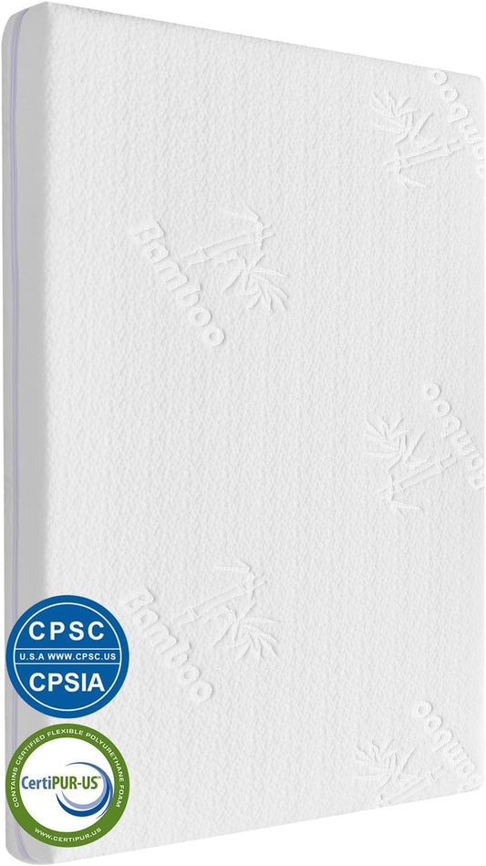 Bamboo Fiber Bassinet Mattress Pad with Dual Side Gel Foam