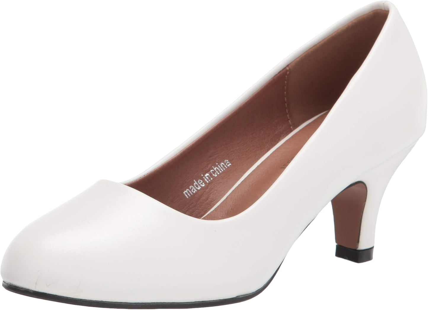 Women's Classic Round Toe Pump Kitten Low Heel Shoes Review