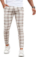 Mens Chinos Casual Pants Slim Fit Stretch Plaid Dress Pants Review