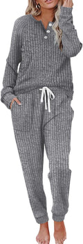 Two Piece Outfits for Women Lounge Sets - Soft Button