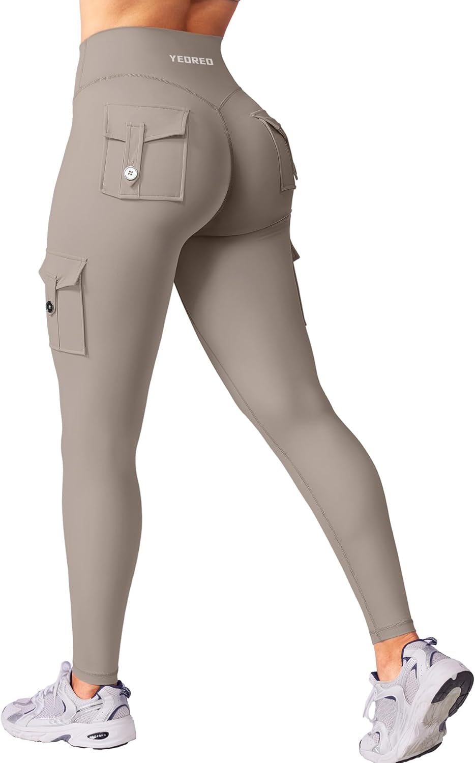 YEOREO CoreFlex Workout Cargo Leggings with Pockets for Women