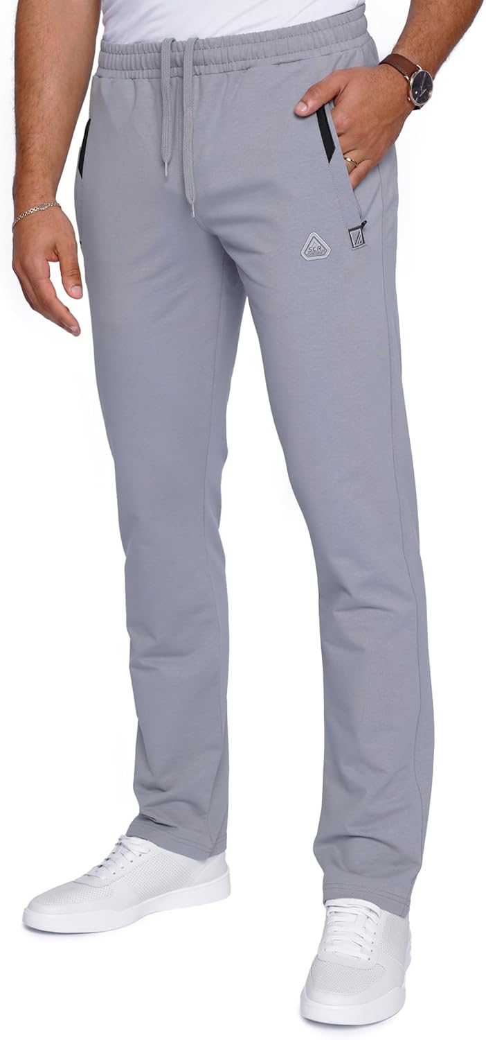 Men's Sweatpants for Tall Men with Zipper Pockets - Luxury Fit