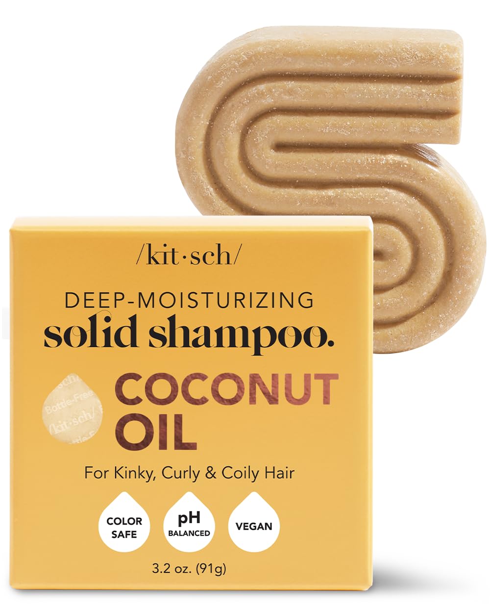Kitsch Coconut Oil Shampoo Bar: Deep Moisture for Curly Hair 