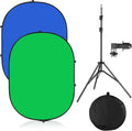 Chromakey 5x7ft Reversible Green and Blue Screen Backdrop - Portable