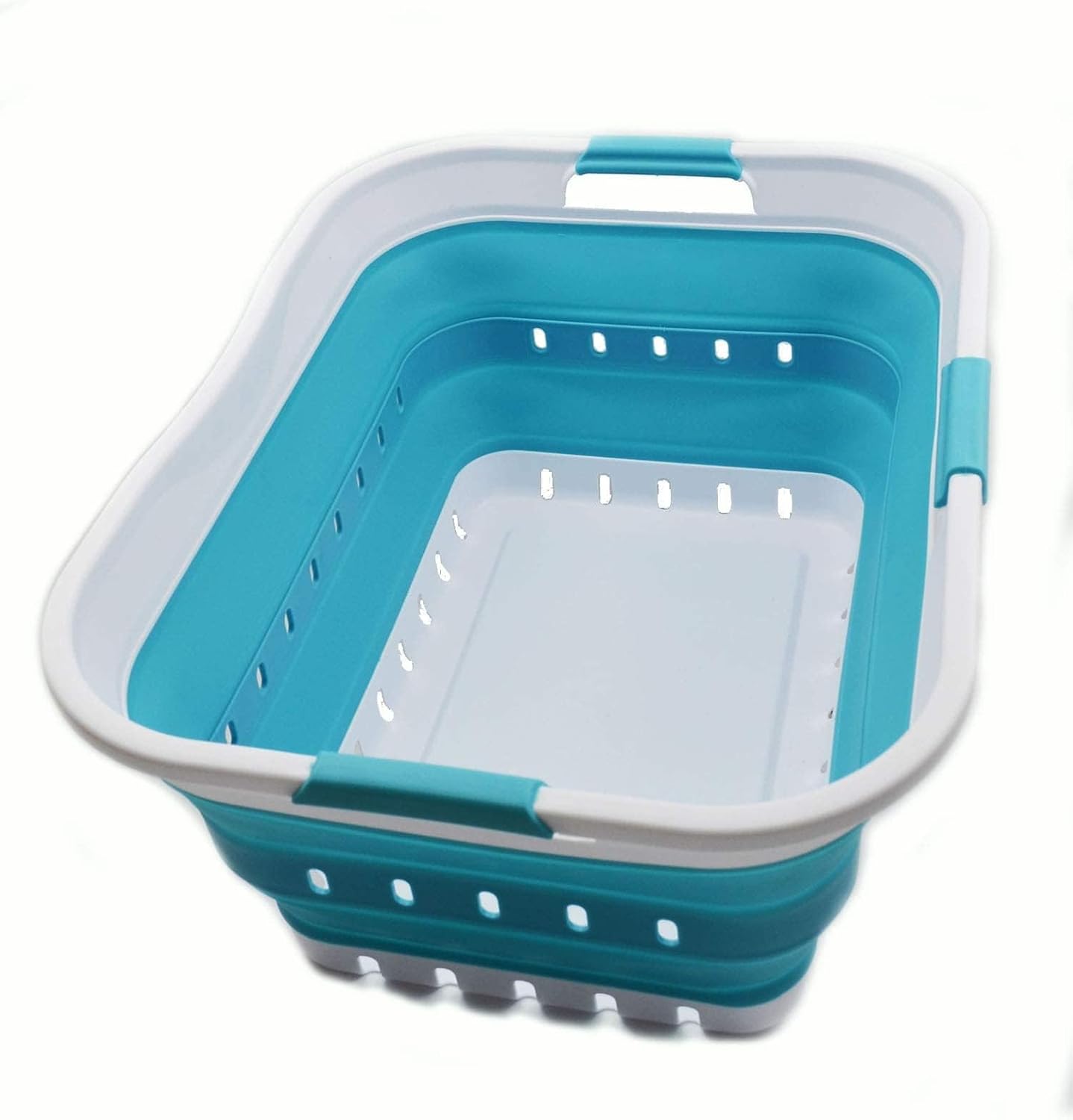 Collapsible Plastic Laundry Basket - Space Saving Organizer
