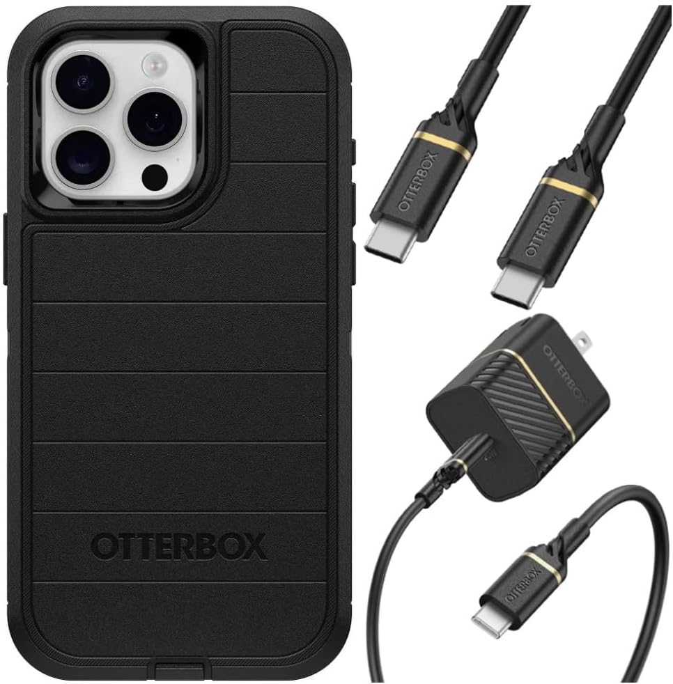 OtterBox Defender Series Case for iPhone 15 Pro Max - Black