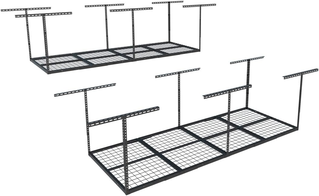FLEXIMOUNTS 3x8 Overhead Garage Storage Rack for Heavy Duty Use