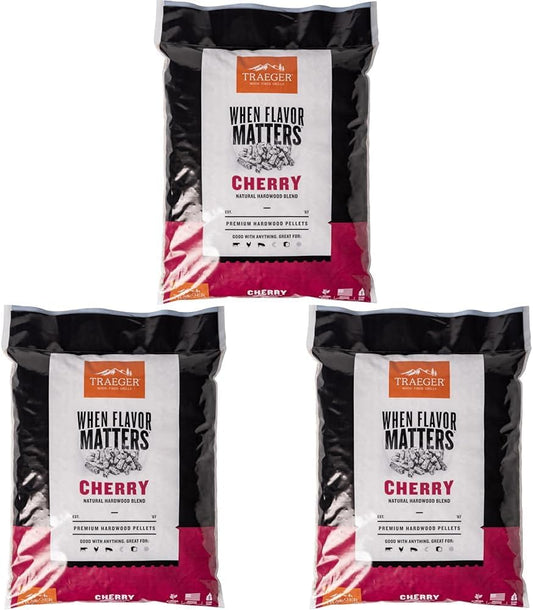 Traeger Cherry Wood Pellets for Smokers and Grills, 18 lb Pack