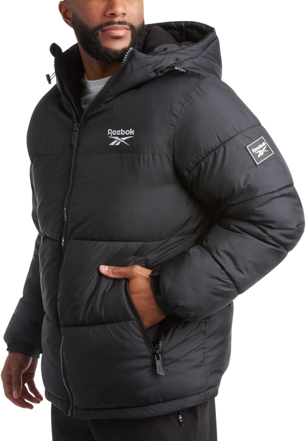 Reebok Mens Winter Jacket - Heavyweight Insulated Puffer Coat