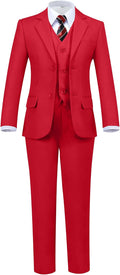 Boys' 5 Piece Formal Suit Set with Jacket, Vest, Pants (Style P98X)