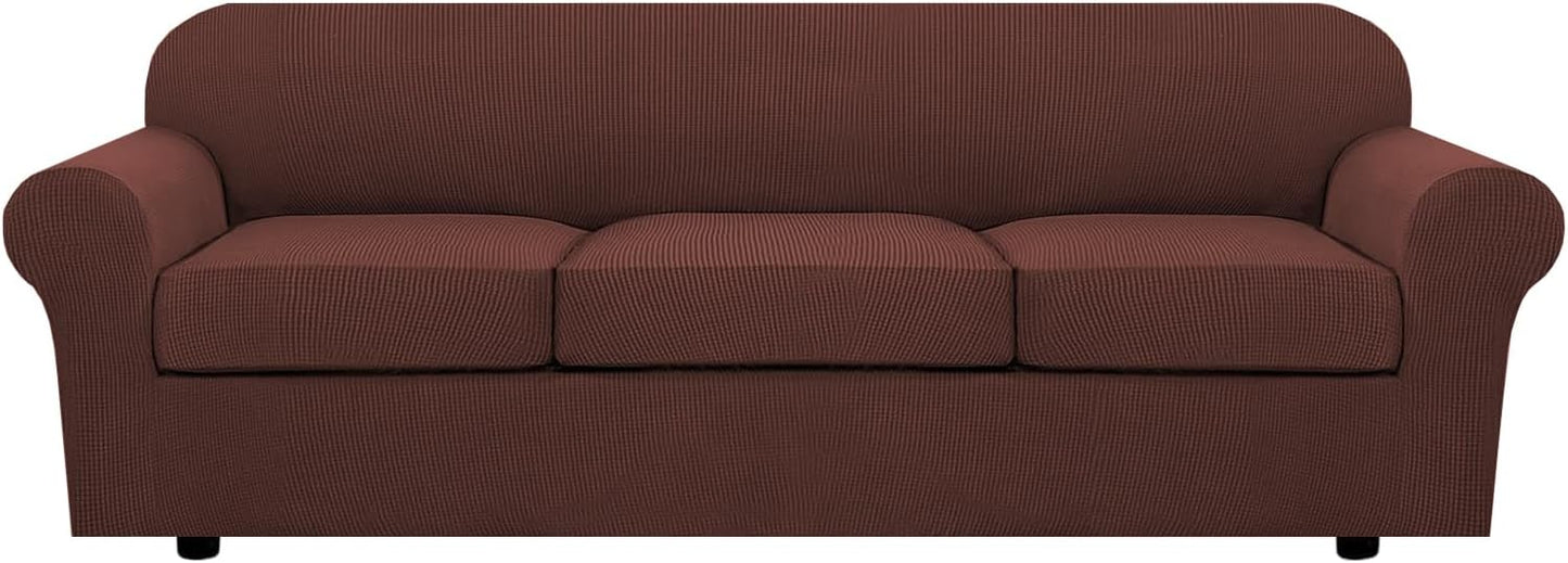 H.VERSAILTEX 4 Piece Stretch Sofa Covers for Large Sofas