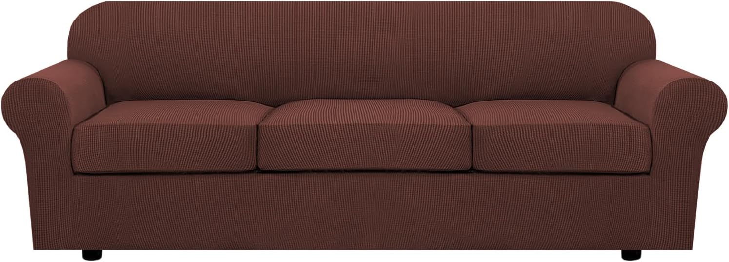 H.VERSAILTEX 4 Piece Stretch Sofa Covers for Large Sofas