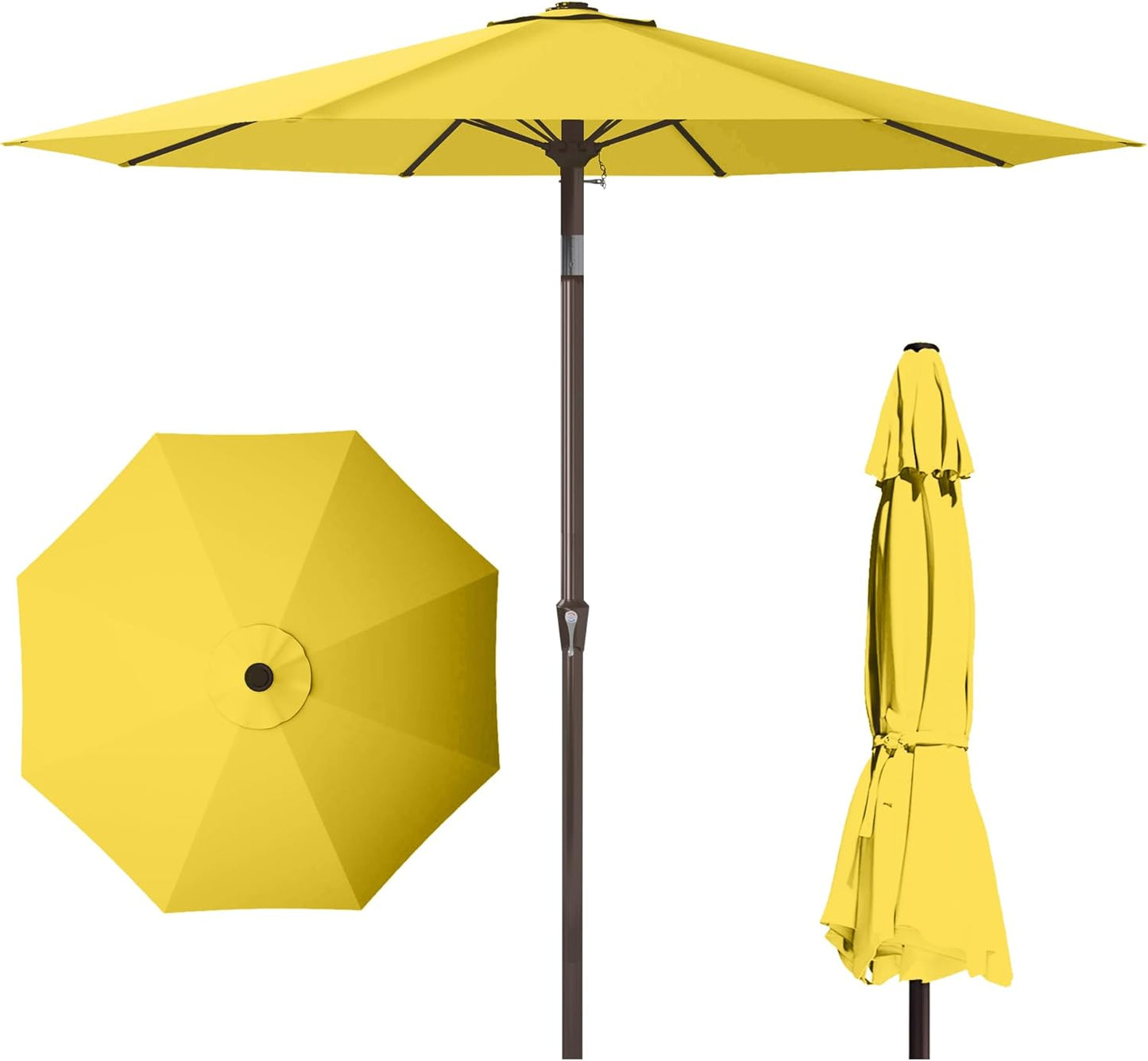 PatioKingdom 11FT Patio Umbrella with Tilt and Crank for Shade